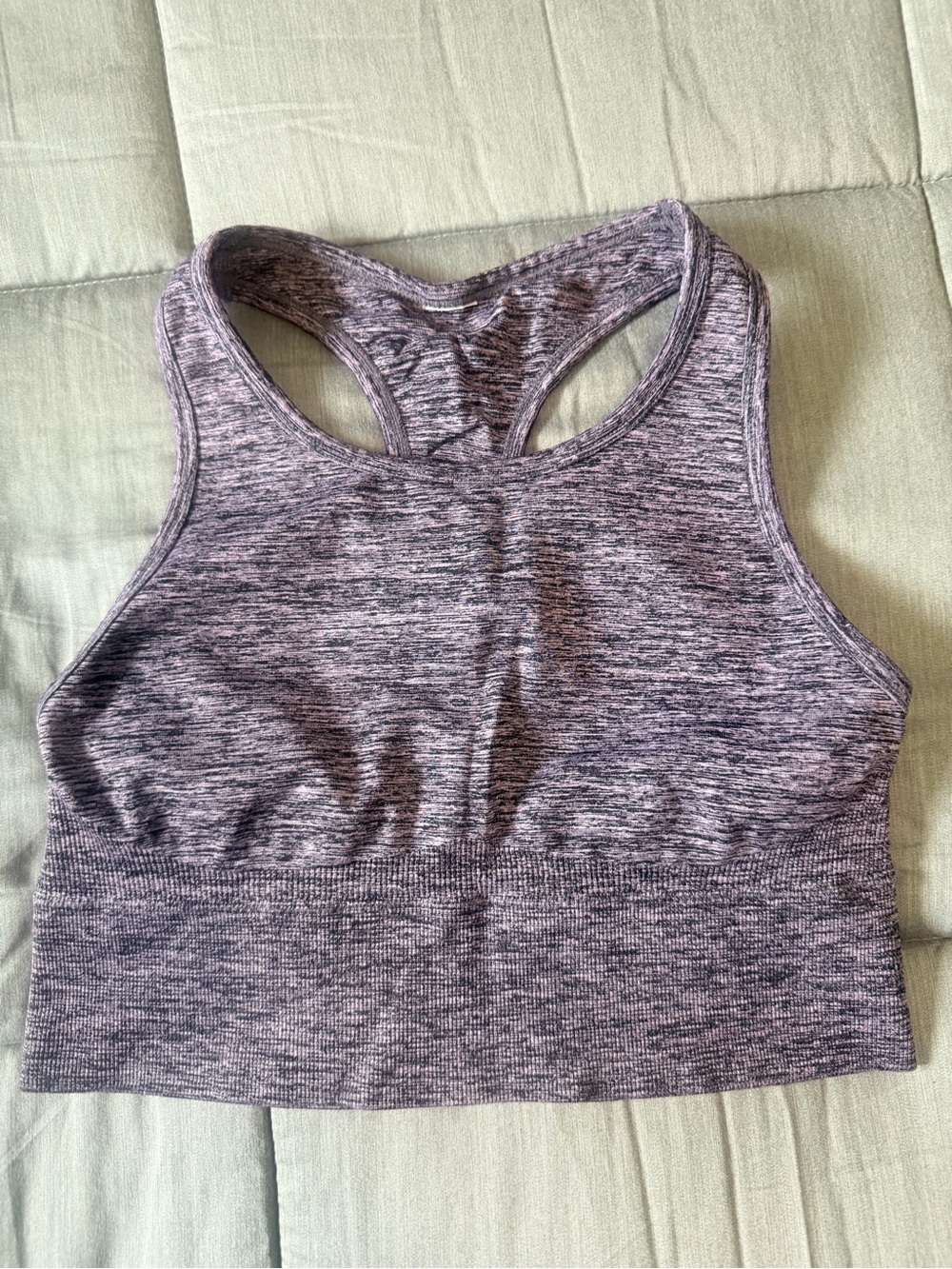 Seamless Racerback Sports Bra - Heather Gray Small